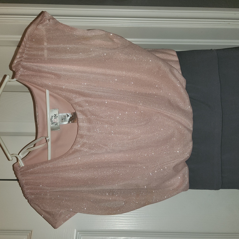 Pink sparkling dress